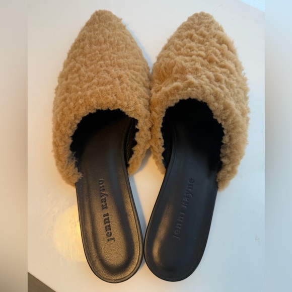 Jenni Kayne Shoes - Jenni Kayne Camel Shearling Mules
